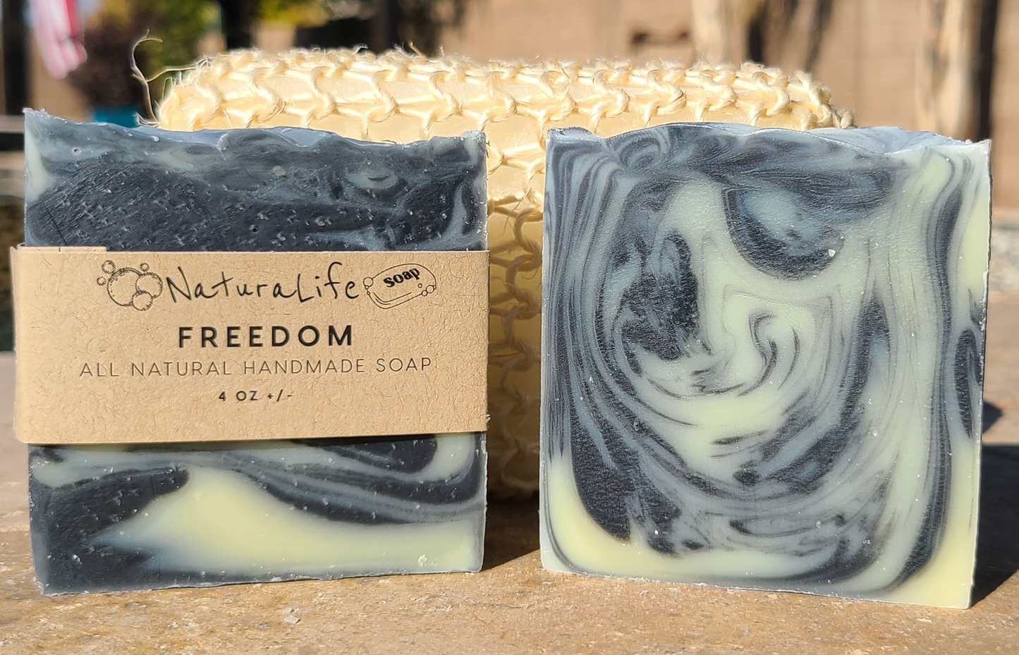 Soap - Cold Processed - Shea - Natural - Freedom - Tea Tree - Lemongrass - Lavender - Activated Charcoal