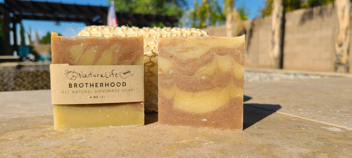 Shea Based Cold Processed All Natural Soap - Brotherhood - Balsam Fir - Litsea Cubeba - Ginger