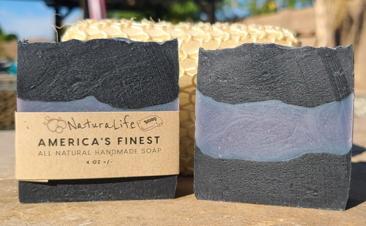 Shea Based Cold Processed All Natural Soap - America's Finest - BlackPepper - Cedarwood - Citronella - Geranium - Charcoal