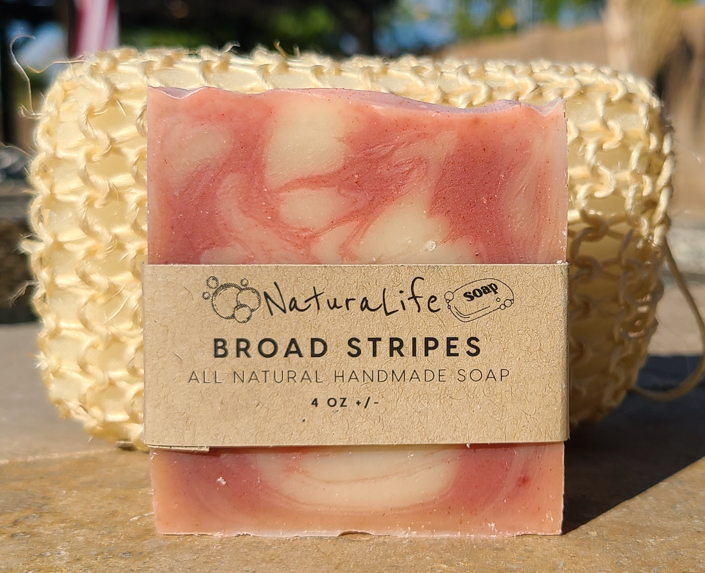 Shea Based Cold Processed All Natural Soap - Broad Stripes - Peppermint