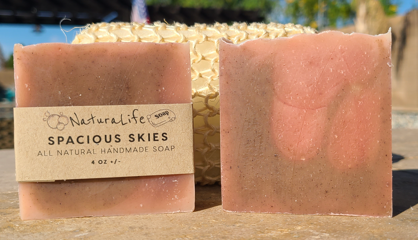 Shea Based Cold Processed All Natural Soap - Spacious Skies - Cedarwood & Lime