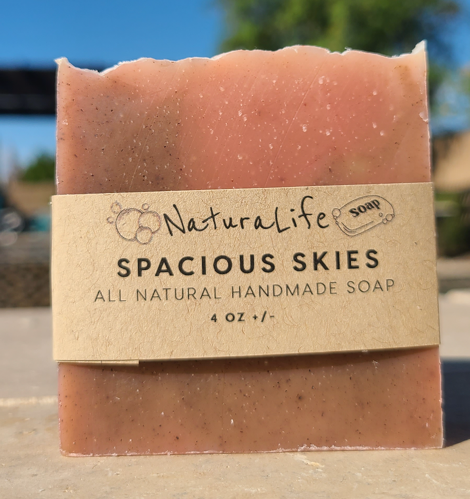 Shea Based Cold Processed All Natural Soap - Spacious Skies - Cedarwood & Lime